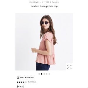 madewell linen shirt modern linen gather shirt